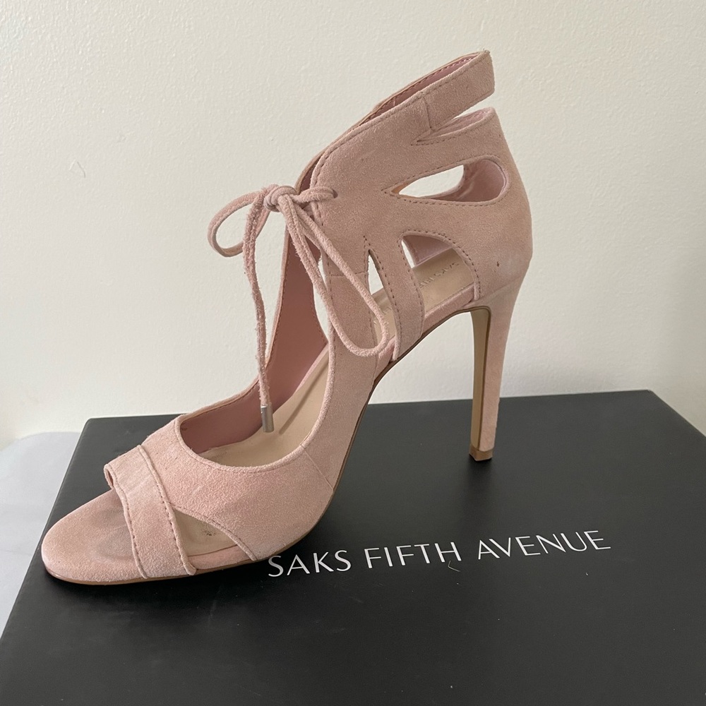 Blush Pink Suede Stilettos.